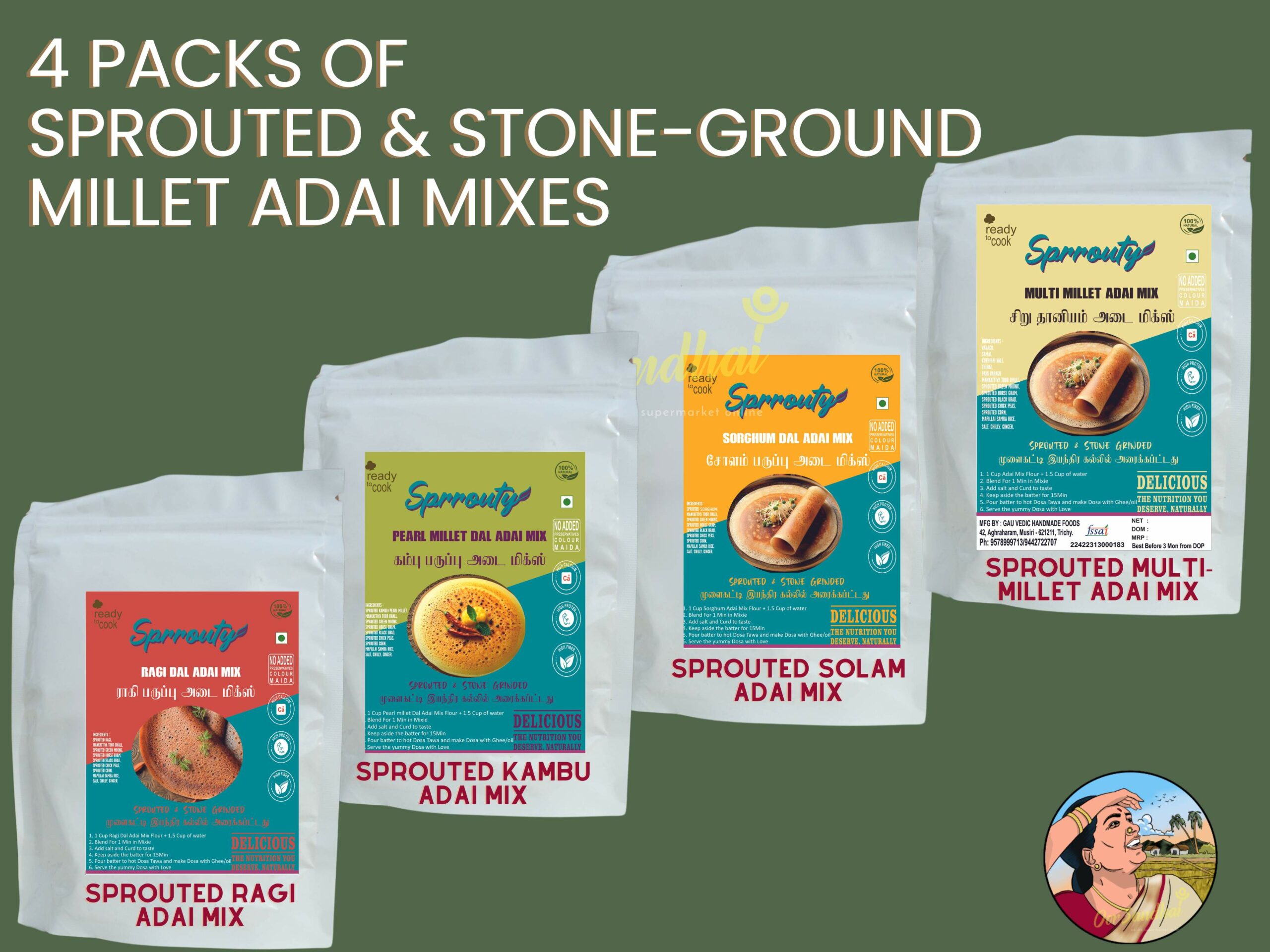 Multiple Millets Adai Mixes Combo Multiple Millets Adai Mixes Combo